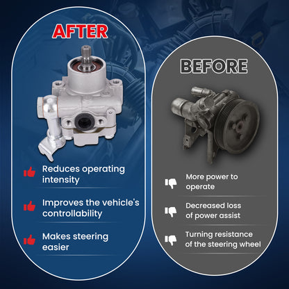 Bomba de dirección asistida MOCA compatible con Nissan Altima 3.5L (2002-2006), Nissan Maxima 3.5L (2004-2008) y Nissan Quest 3.5L (2004-2009)
