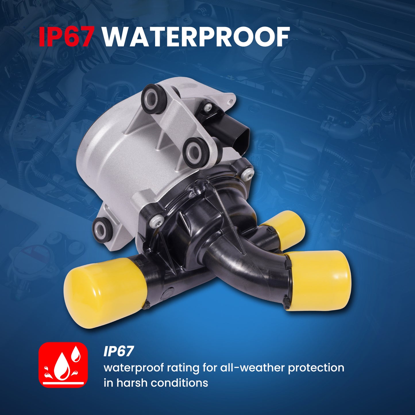 MOCA 130-9080 Electric Engine Water Pump Fit for 2019-2025 Cadillac XT4 2.0L & 2020-2025 Chevrolet Blazer 2.0L & 2021-2025 Buick Envision 2.0L & 2020-2023 GMC Acadia 2.0L