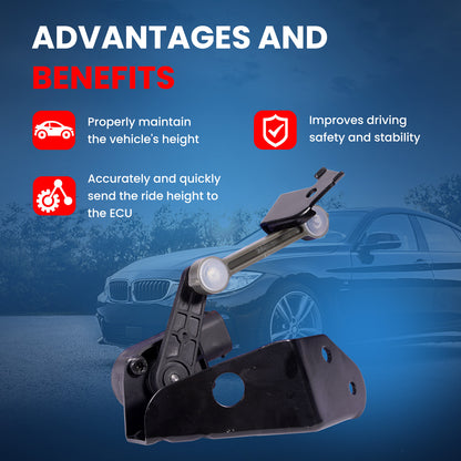 Sensor de altura de nivelación MOCA V10-72-0070 para suspensión trasera derecha, compatible con Bentley Continental 2003-2013, Audi A8 Quattro 2004-2010 y Volkswagen Phaeton 2004-2006.