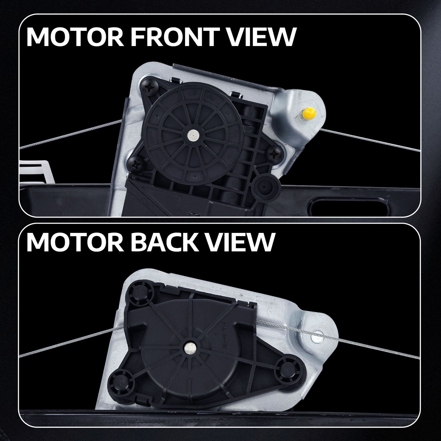 Elevalunas eléctrico trasero izquierdo MOCA con motor compatible con BMW 323i (2006-2011), BMW 335i (2007-2011) y BMW M3 (2008-2011)