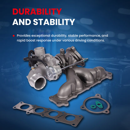 Turbocompresor MOCA K03 compatible con Jaguar XE 2.0L 2017-2018 y Jaguar XF 2.0L 2013-2015 y Land Rover LR2 2.0L 2013-2015 (solo gasolina)