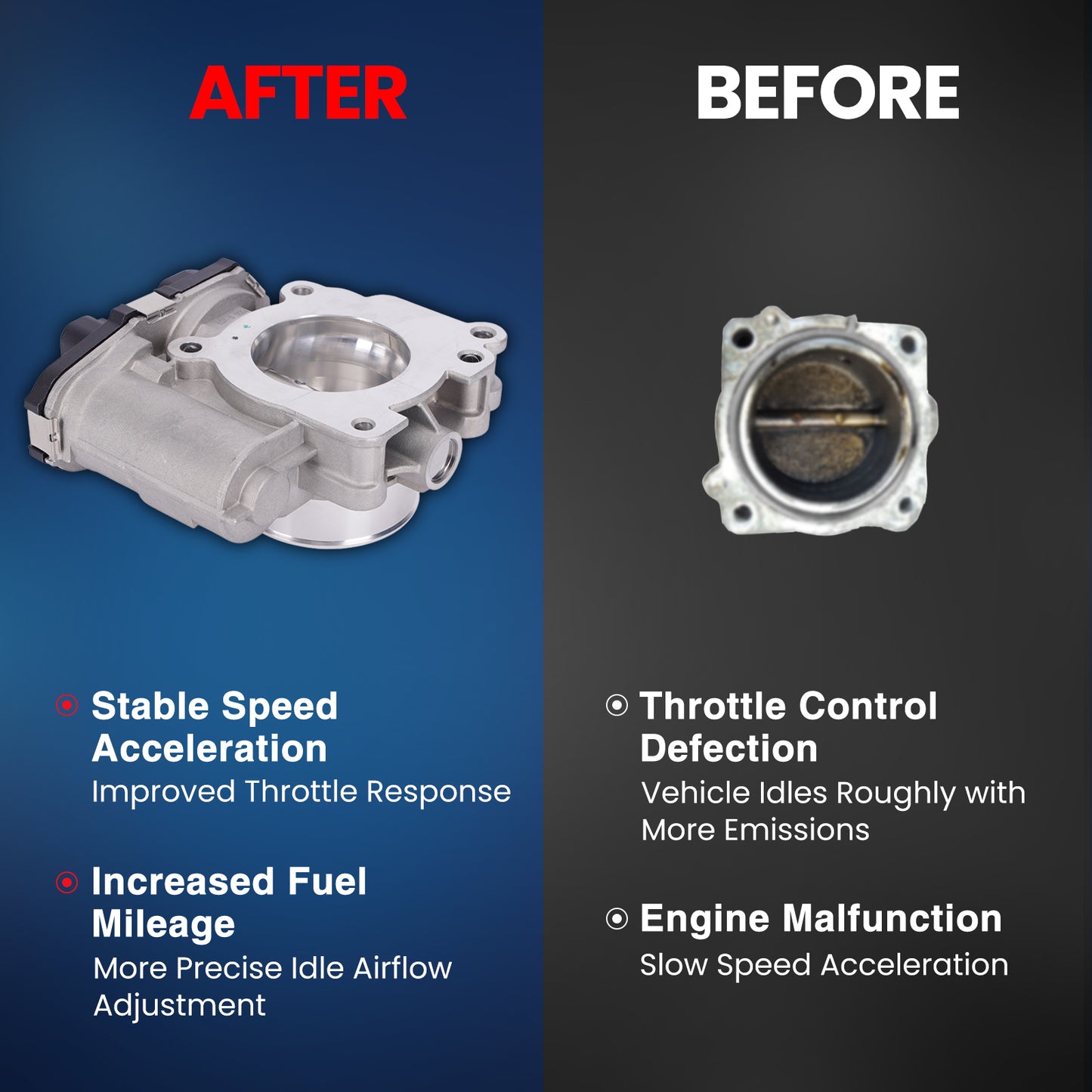 MOCA Throttle Body Fit for 2007-2010 Chevrolet Cobalt L4 2.2L & 2007-2011 Chevrolet HHR L4 2.2L & 2007-2009 Pontiac G5 L4 2.2L