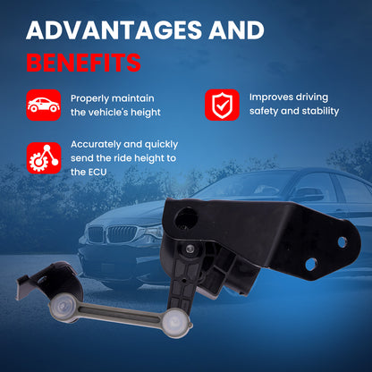 Sensor de altura de nivelación MOCA V10-72-0070 para suspensión trasera izquierda, compatible con Bentley Continental 2003-2013, Audi A8 Quattro 2004-2010 y Volkswagen Phaeton 2004-2006.