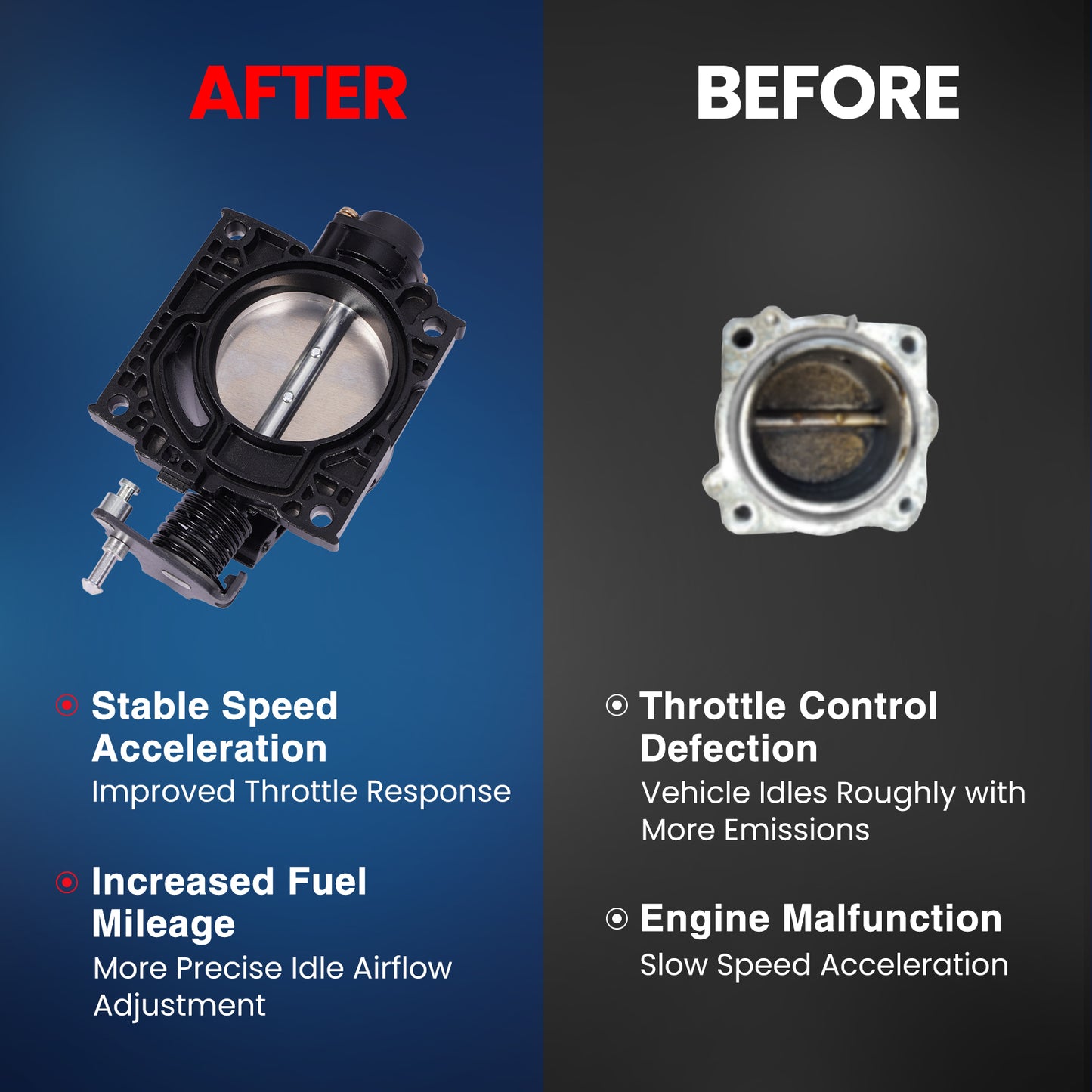 MOCA S20141 Throttle Body Fit for 2003-2007 Ford Focus 2.3L & 2005-2007 Ford Focus 2.0L