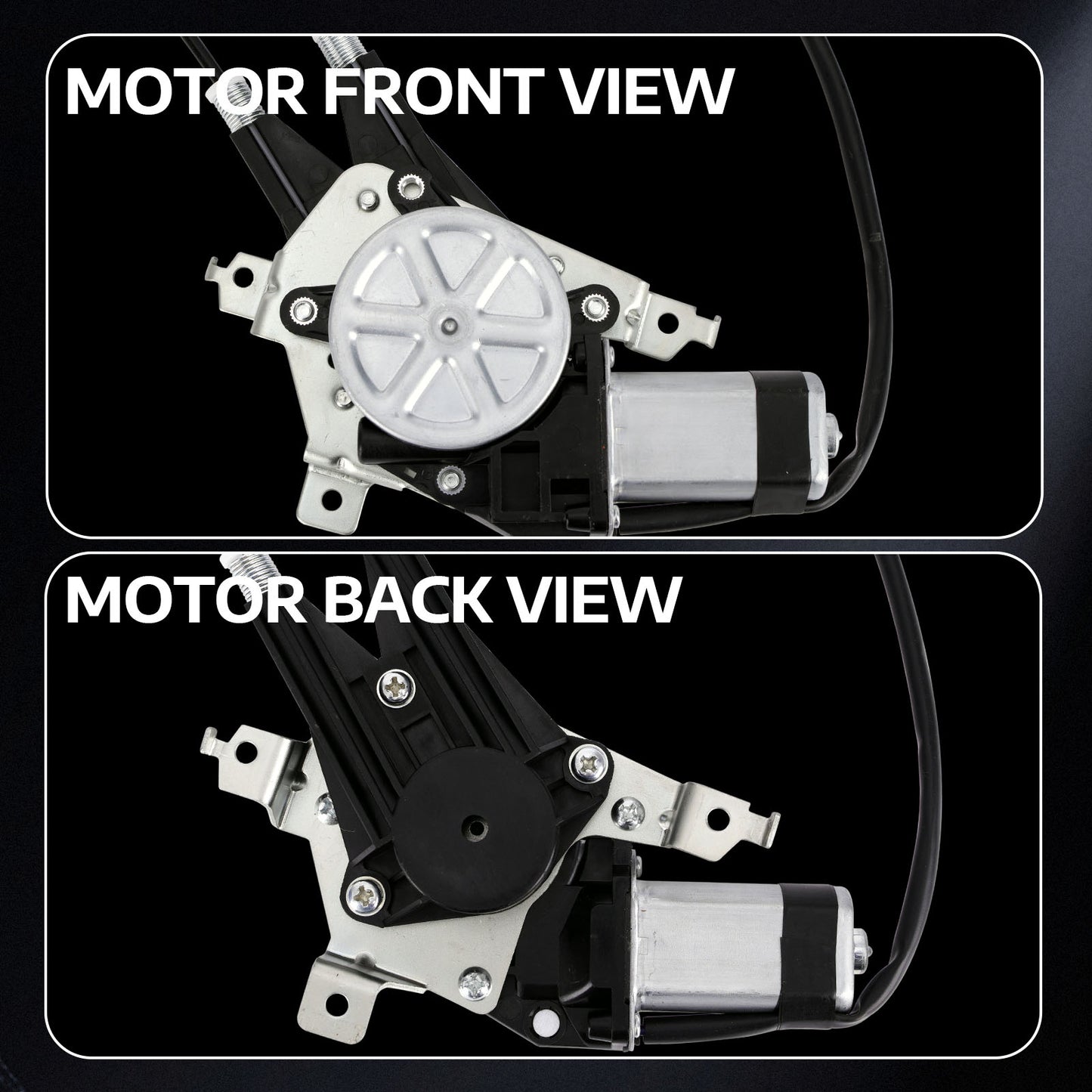 Elevalunas eléctrico delantero izquierdo MOCA con motor compatible con Ford E-150 (2003-2014), Ford E-350 Super Duty (1999-2021) y Ford Econoline Wagon (1999-2002)