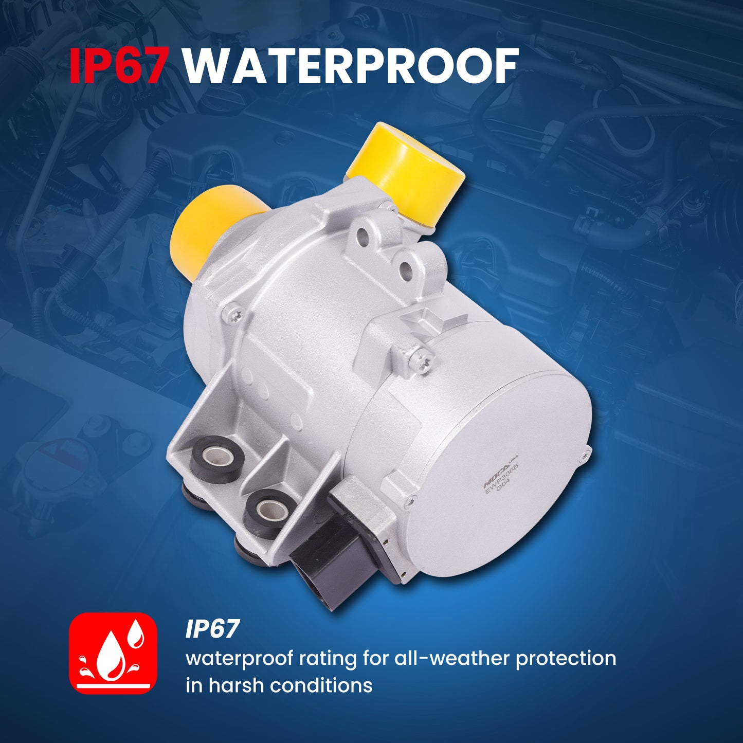 MOCA 115-2260 Electric Engine Water Pump Fit for 2007-2013 BMW 328I 3.0L & 2008-2013 BMW 128I 3.0L & 2009-2013 BMW 328I XDRIVE 3.0L & 2006-2011 BMW Z4 3.0L
