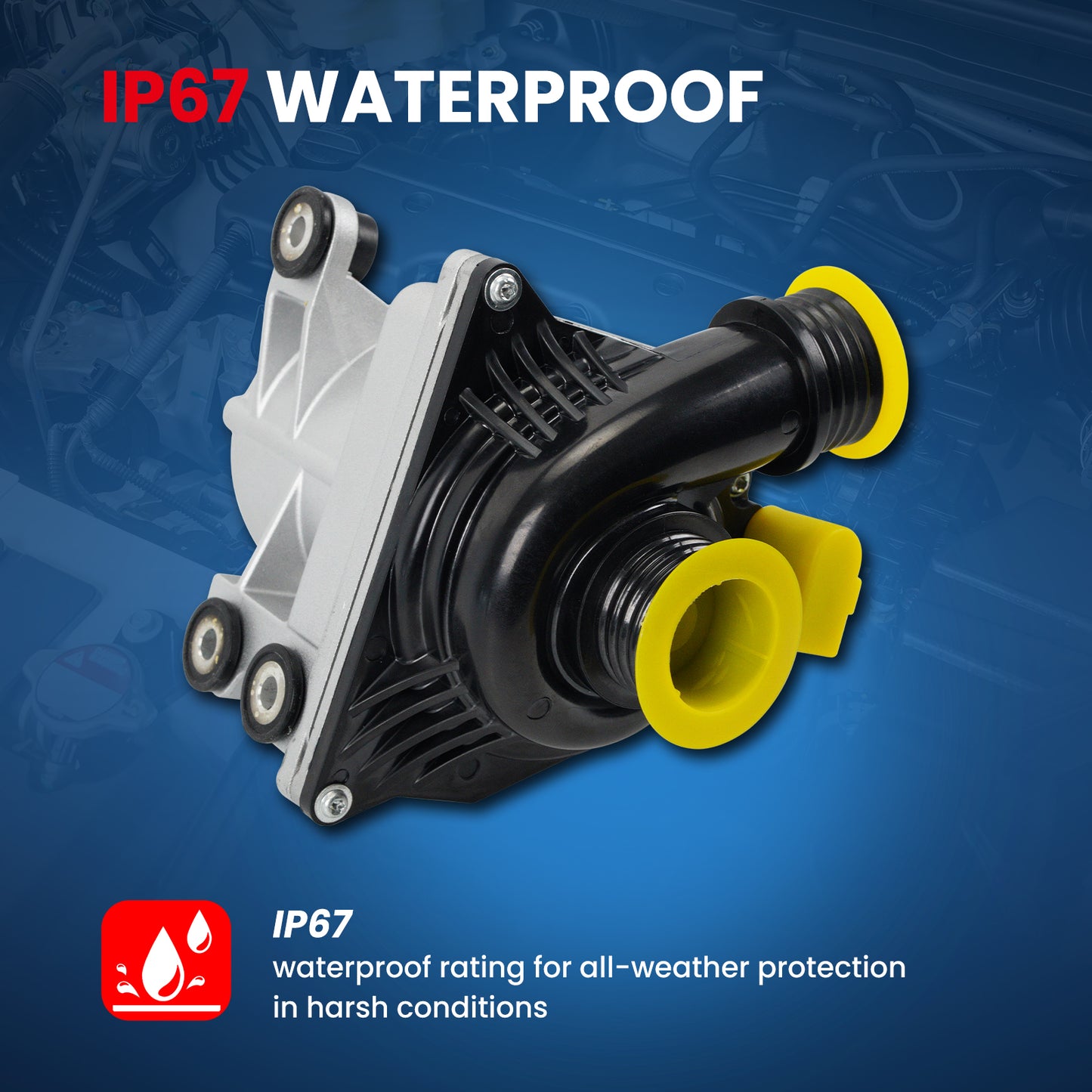 MOCA Electric Engine Water Pump Fit for 2007-2010 BMW X5 3.0L