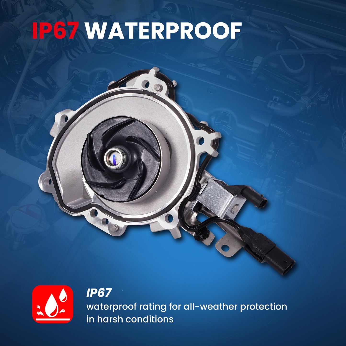 Bomba de agua eléctrica MOCA para Jaguar XF 2.0L (2018-2023), Jaguar E-Pace F-Type 2.0L (2018-2021) y Land Rover Range Rover Velar 2.0L (2018-2019 y 2021-2023)