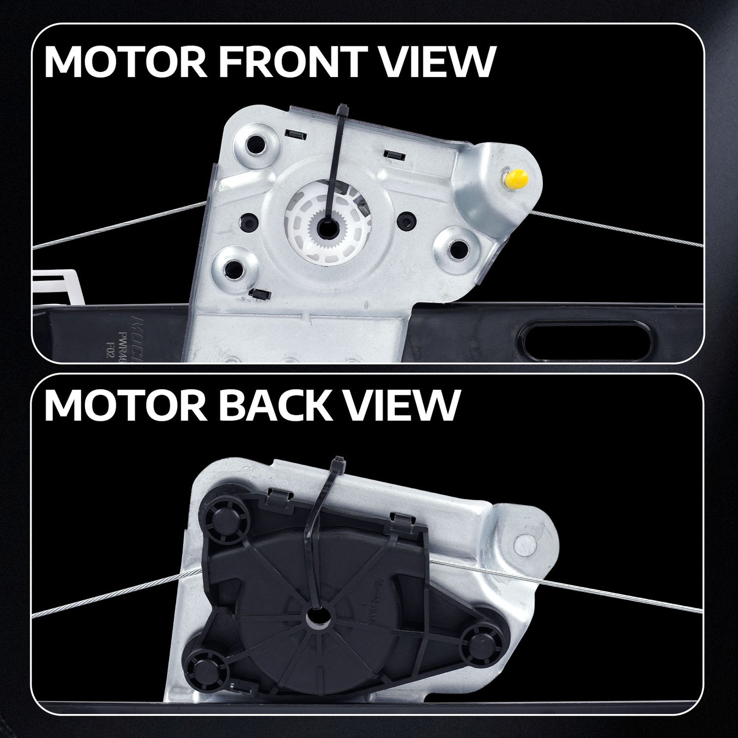 Elevalunas eléctrico trasero derecho MOCA compatible con BMW 323i (2006-2011), BMW 335i (2007-2011) y BMW M3 (2008-2011)