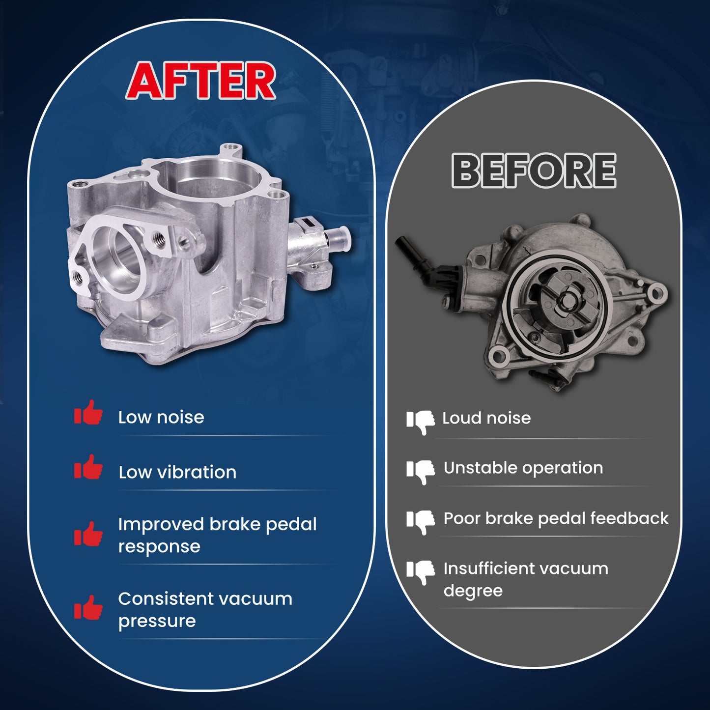 Bomba de vacío de freno MOCA VCP182 compatible con Audi Q3 Quattro 2.0L (2015-2018) y Audi A4 2.0L (2009-2016) y Audi A4 Quattro 2.0L (2010-2016)