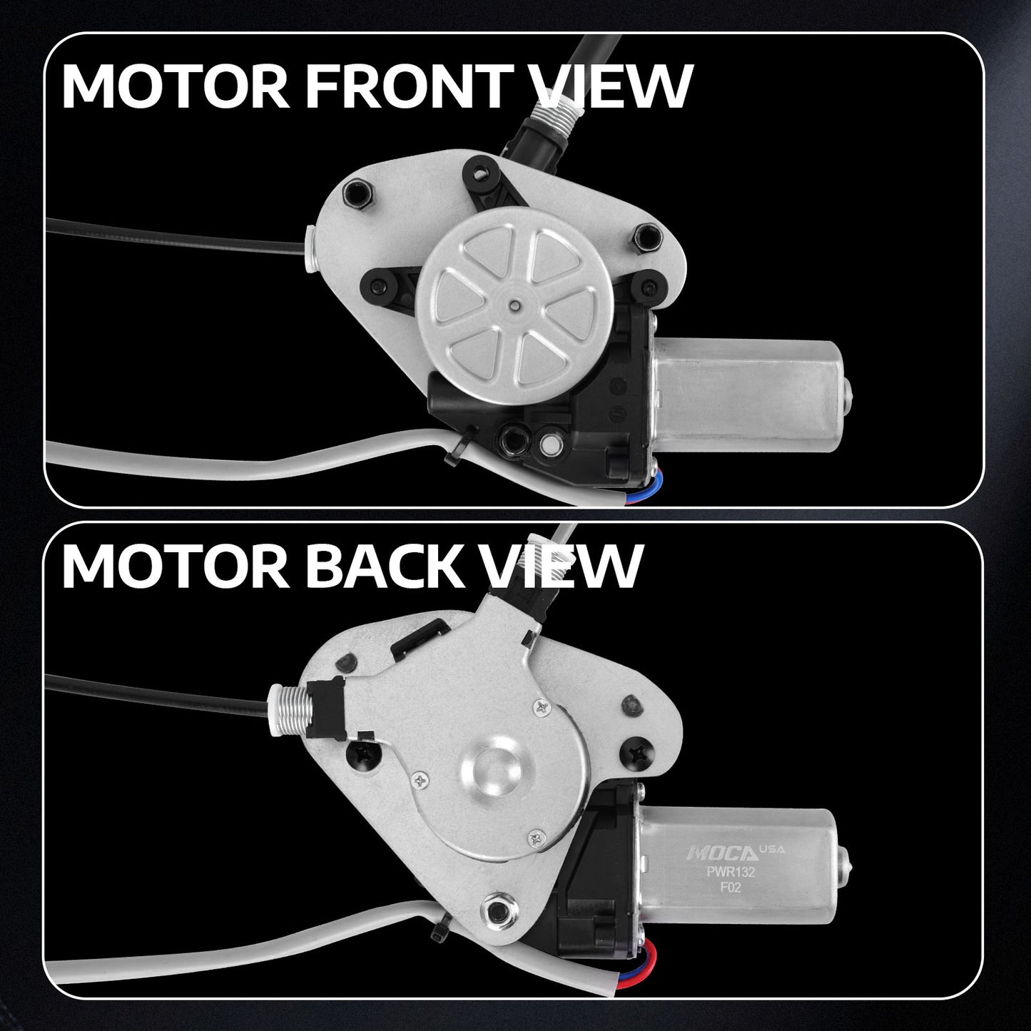 Elevalunas eléctrico delantero derecho MOCA con motor compatible con Honda Element 2003-2011