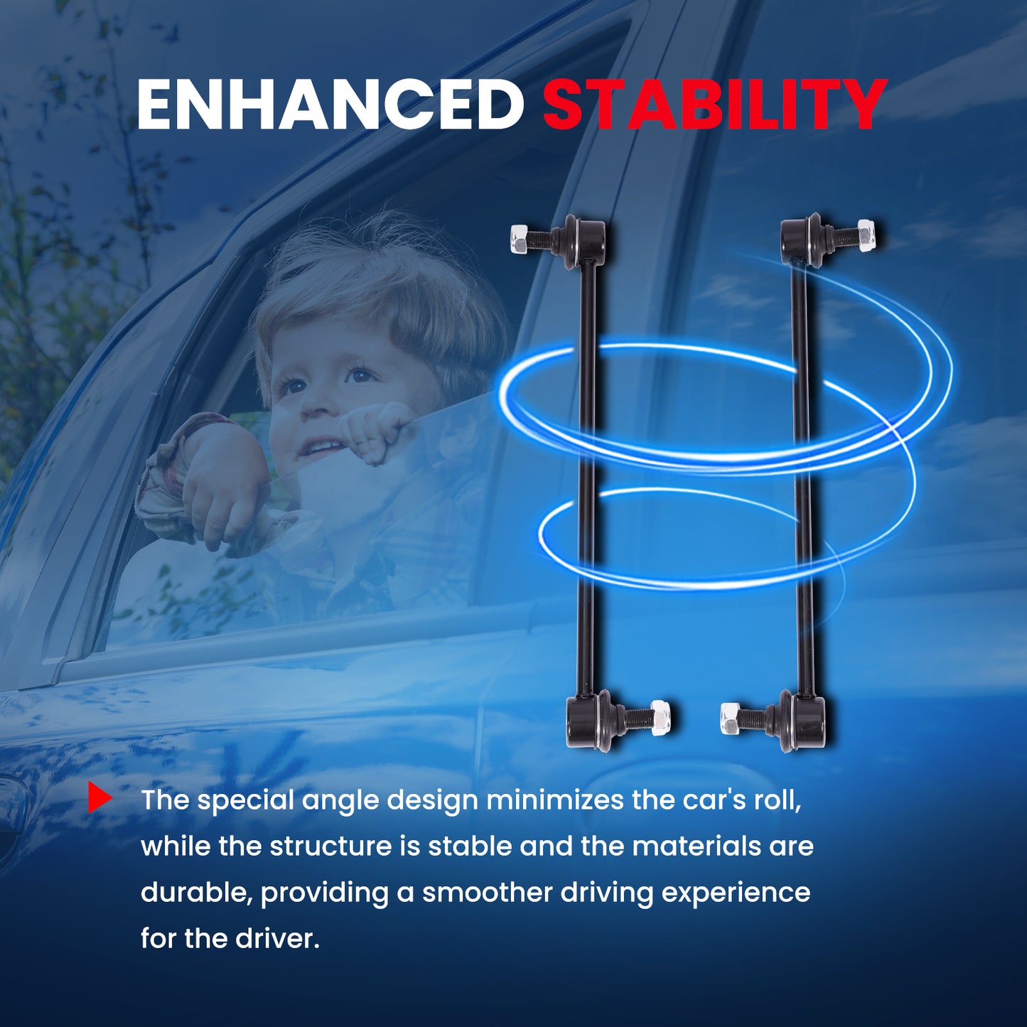 MOCA 2x Front Sway Bar End Links Fit for 2007-2012 Acura RDX & 2007-2016 Honda CR-V