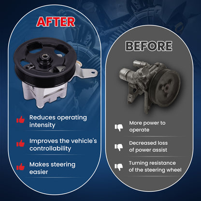 Bomba de dirección asistida MOCA compatible con INFINITI EX35 (2008-2012), INFINITI FX35 (2009-2012), INFINITI Q70 (3.7L) (2014-2019) y INFINITI QX70 (3.7L) (2014-2017)
