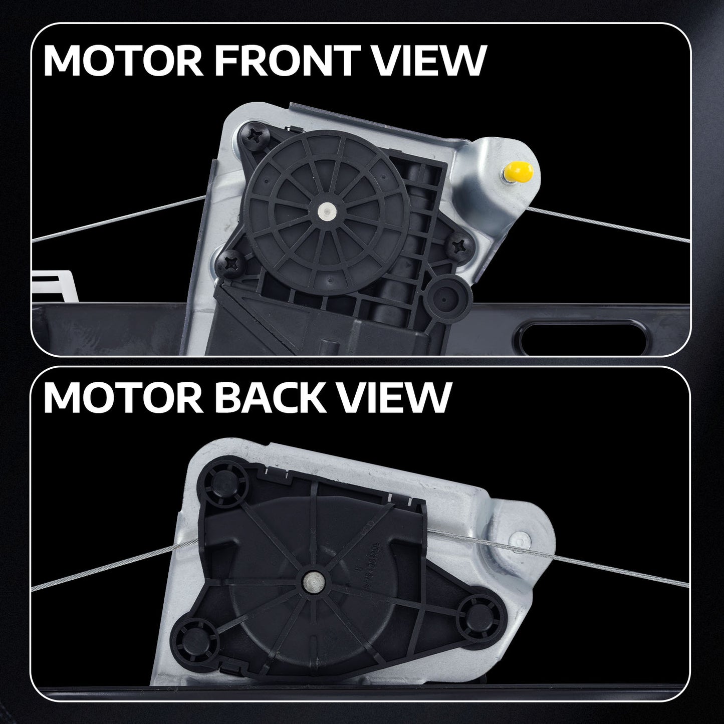 MOCA Rear Right Power Window Regulator w/ Motor Fit for 2006-2011 BMW 323i & 2007-2011 BMW 335i & 2008-2011 BMW M3