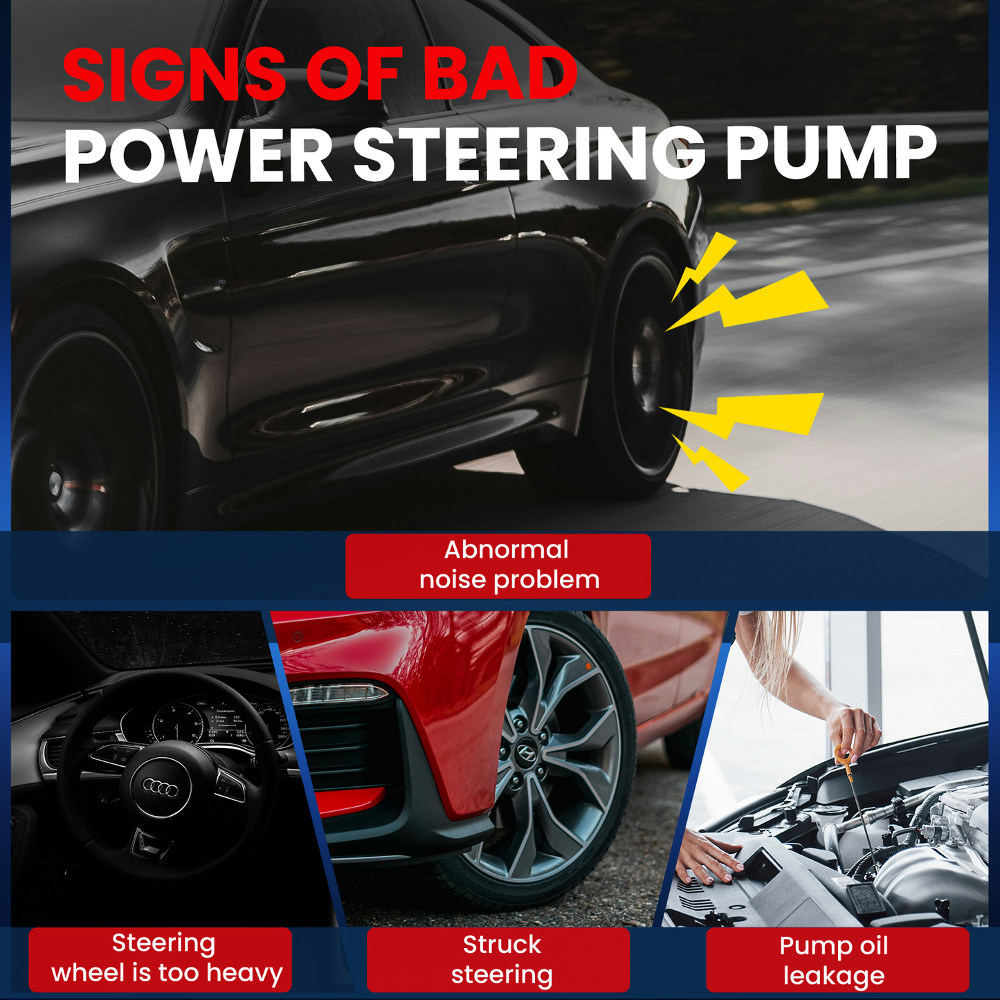MOCA Power Steering Pump Fit for 1997-2004 Chevrolet Corvette 5.7L & 2008-2013 Chevrolet Corvette 6.2L & 2006-2013 Chevrolet Corvette 7.0L