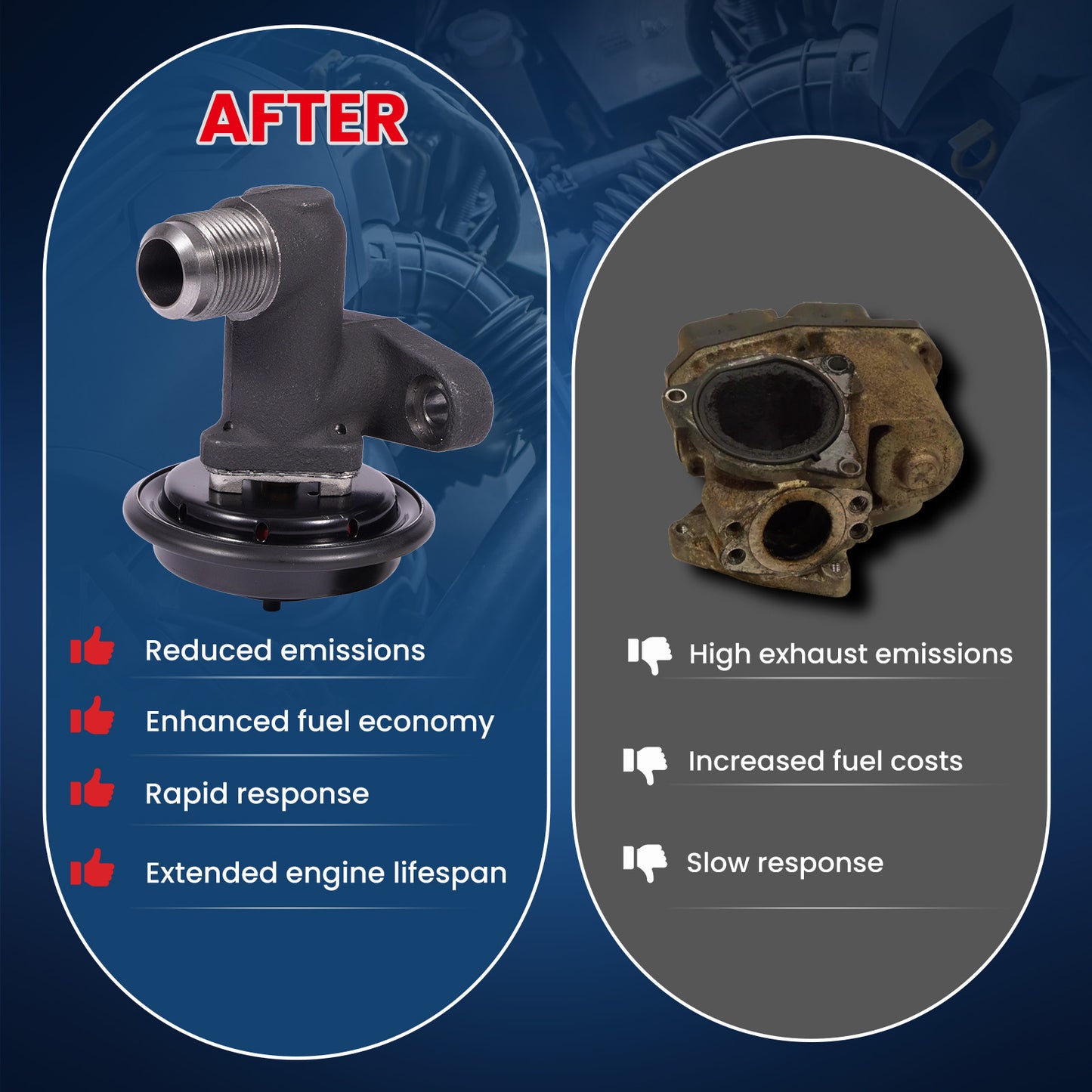 MOCA EGV537T Válvula EGR para Ford E-150 5.4L 2002-2004 y 2006-2009 y Ford Excursion 2000-2005 5.4L 6.8L y Lincoln Navigator 5.4L 1998-2004