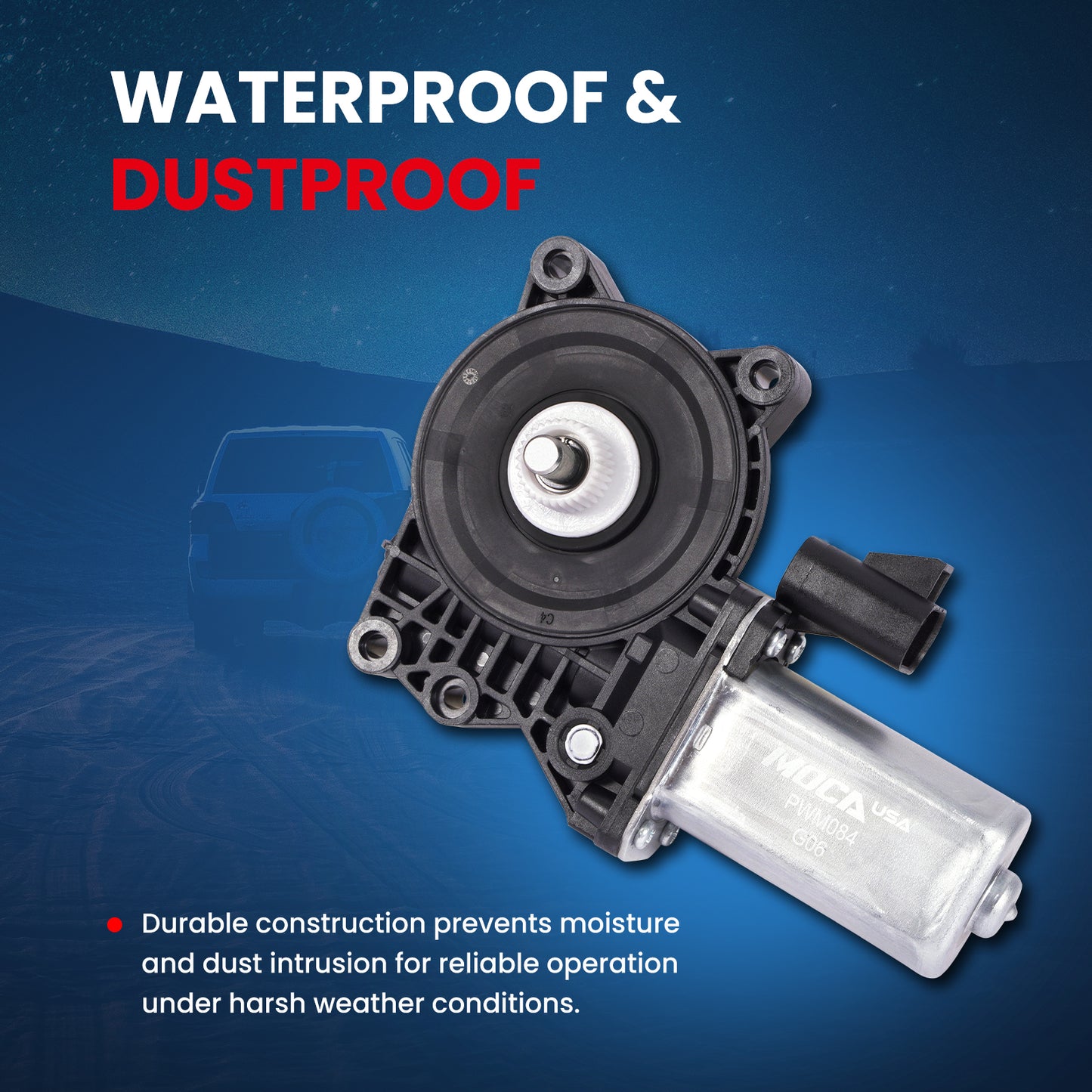 Motor de elevalunas eléctrico delantero y trasero derecho MOCA compatible con Buick Enclave 2008-2014, Chevrolet Malibu 2004-2012 y GMC Acadia 2007-2012