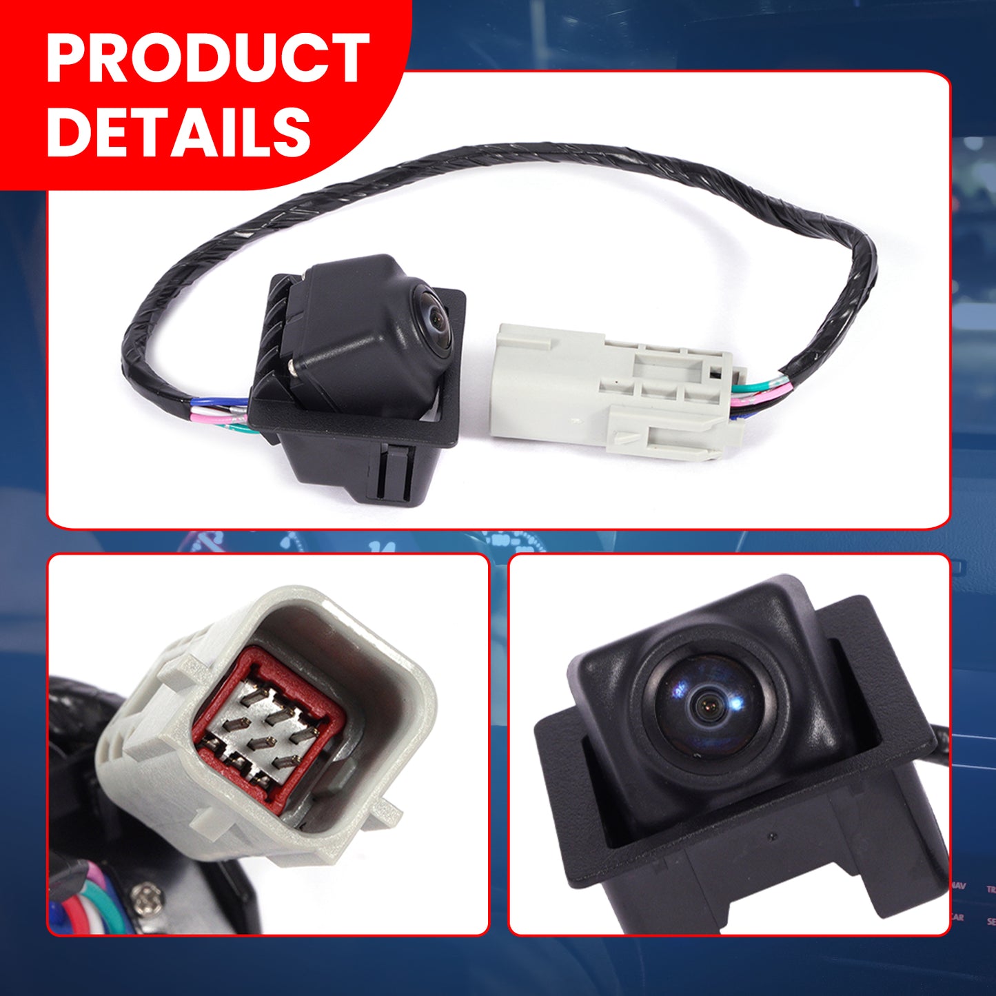 MOCA 592-284 Rear Park Assist Camera Fit for 2012-2016 Cadillac SRX 3.6L & 2010-2011 Cadillac SRX 2.8L 3.0L