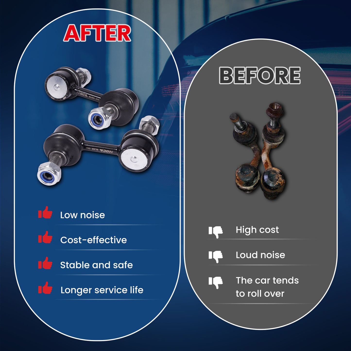 MOCA 2Pcs Front Sway Bar Link Kit Fit for 2003-2013 Subaru Forester 2.5L & 2008-2011 Subaru Impreza 2.0L & 05-09 Subaru Outback 3.0L