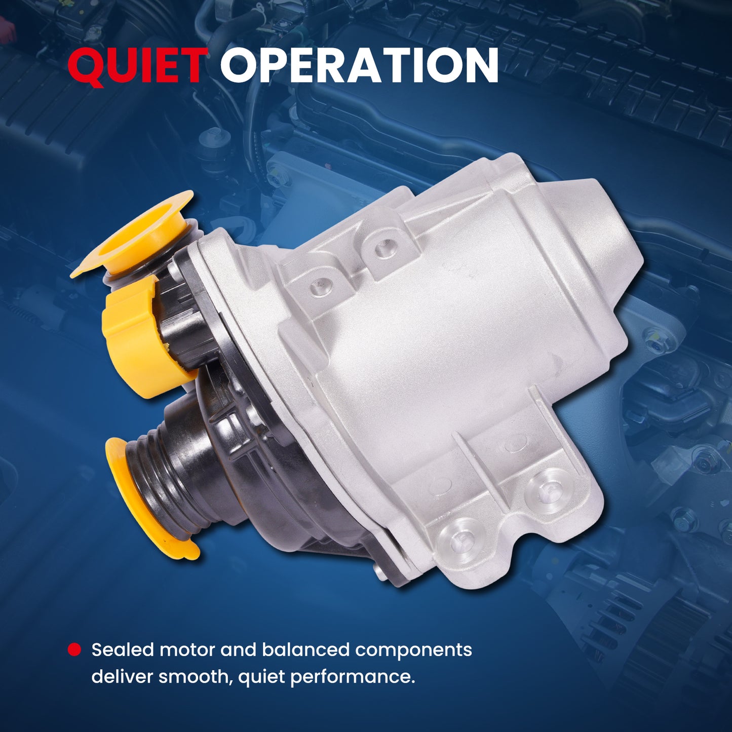 MOCA 115-2270 Electric Engine Water Pump Fit for 2015-2018 BMW X4 3.0L & 2011-2017 BMW X3 3.0L & 2012-2017 BMW 640i 3.0L & 2013-2017 BMW 640i Gran Coupe 3.0L