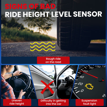 MOCA V10-72-0059 Rear Right Ride Leveling Height Sensor Fit for 2015-2024 Porsche Macan & 2011-2018 Audi A8 Quattro & 2012-2018 Audi A6 A6 Quattro