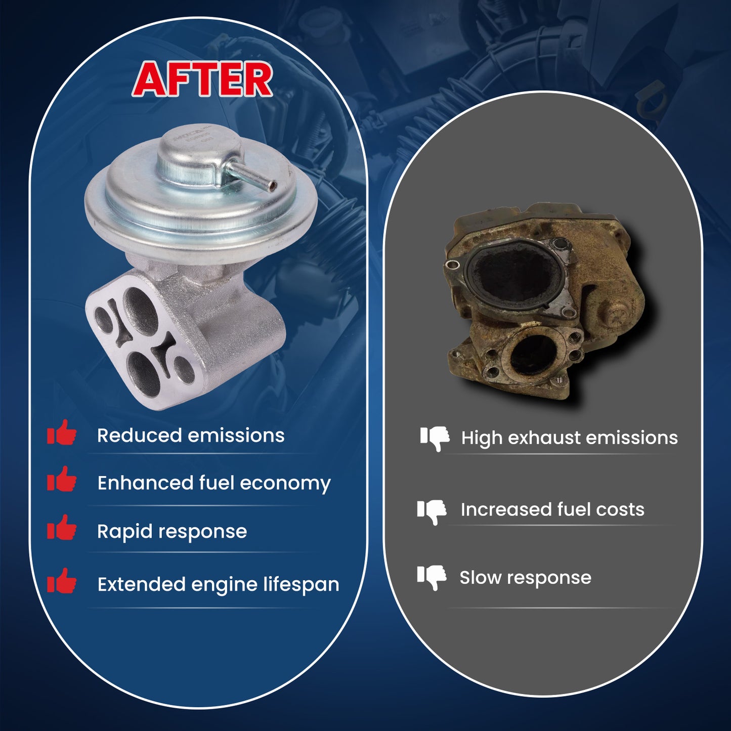 MOCA EGV900 EGR Valve Fit for 2002-2007 Mitsubishi Lancer 2.0L & 1997-1999 Mitsubishi Montero Sport 2.4L & 1990-1996 Mitsubishi Mighty Max 2.4L