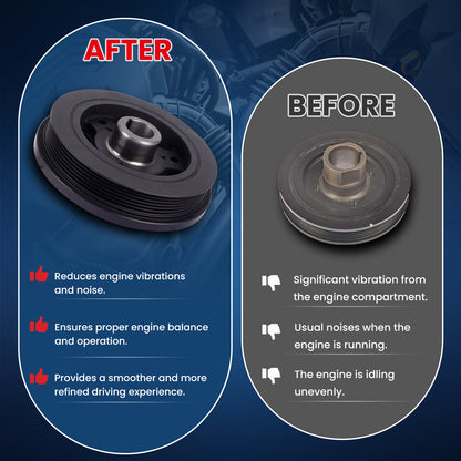 Engine Harmonic Balancer for Jeep Cherokee Comanche TJ Wagoneer Wrangler 4.0L