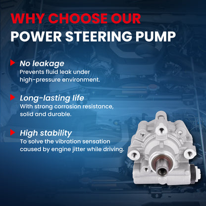 MOCA Power Steering Pump Fit for 2010-2012 Chevrolet Equinox 3.0L & 2013-2017 Chevrolet Equinox 3.6L & 2013-2017 GMC Terrain 3.6L