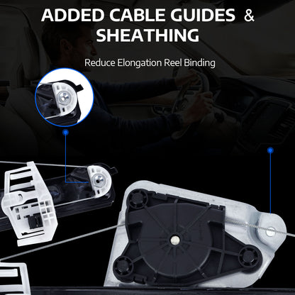 Elevalunas eléctrico trasero izquierdo MOCA con motor compatible con BMW 323i (2006-2011), BMW 335i (2007-2011) y BMW M3 (2008-2011)
