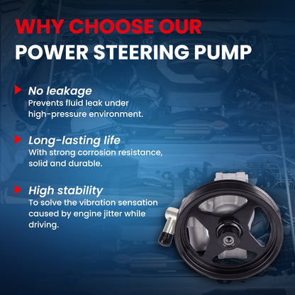 MOCA Power Steering Pump Fit for 1997-2003 Ford F-150 4.2L & 1999-2002 Ford Crown Victoria 4.6L