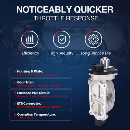Cuerpo del acelerador MOCA compatible con Ford E-350 E-450 Super Duty 6.8L (2005-2019) y Ford Mustang 5.4L (2007-2012)