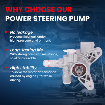 MOCA Power Steering Pump Fit for 1998-2002 Honda Accord 2.3L
