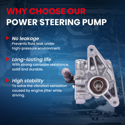 MOCA Power Steering Pump Fit for 2006-2011 Honda Civic 1.8L