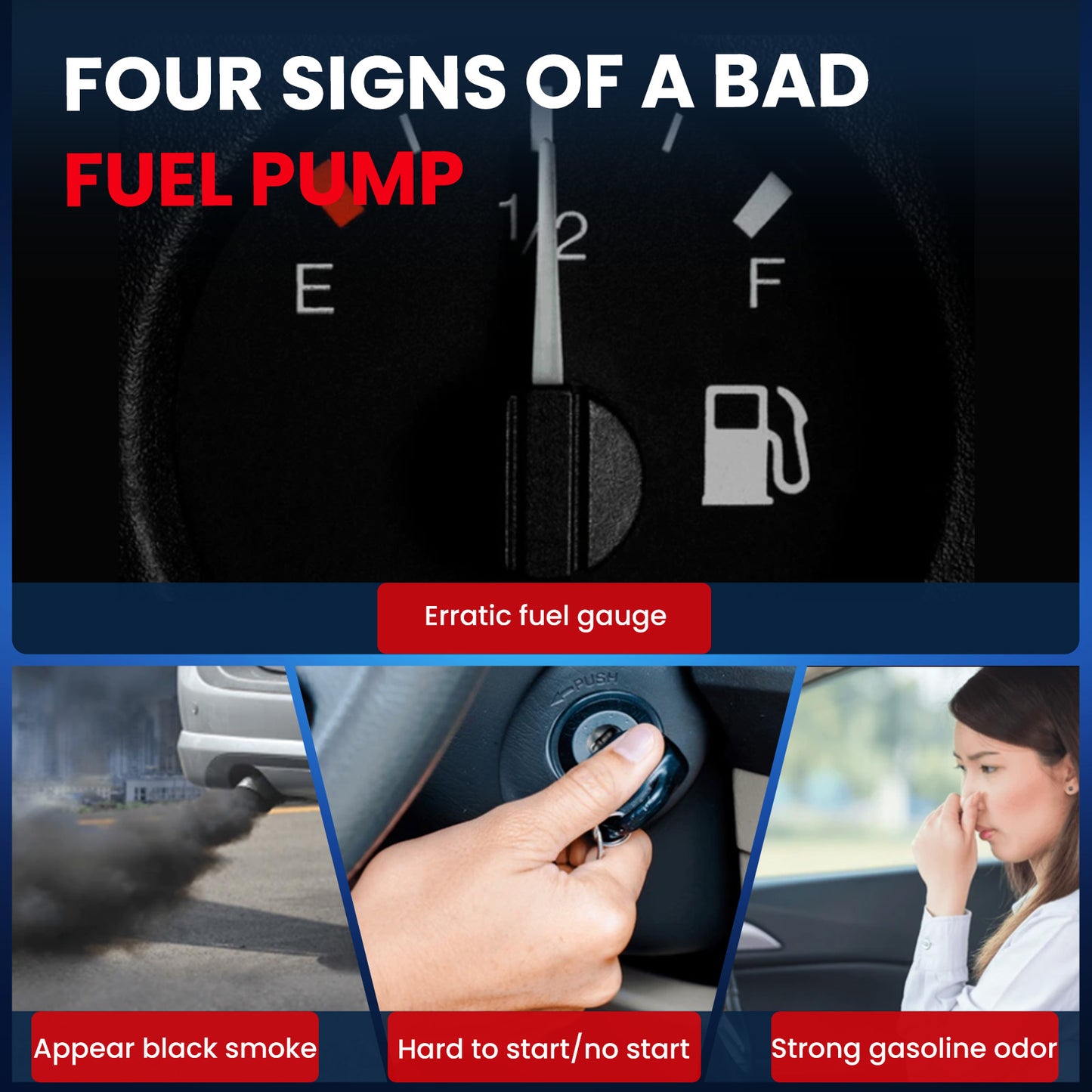 MOCA E3507M Fuel Pump Module Assembly for 2000-2005 Chevrolet Cavalier 2.2L & 2000-2005 Pontiac Grand Am 3.4L & 2000-2004 Oldsmobile Alero 3.4L