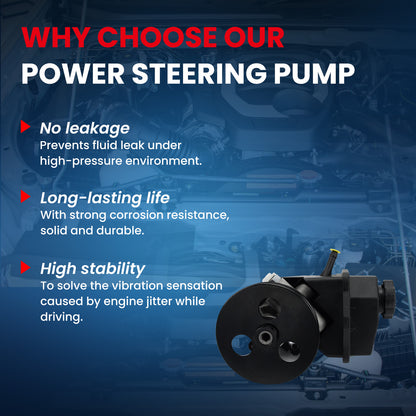 MOCA Power Steering Pump Fit for 2007-2012 Chevrolet Colorado 2.9L & 2007-2012 GMC Canyon 3.7L & 2007-2008 Isuzu i-290 2.9L
