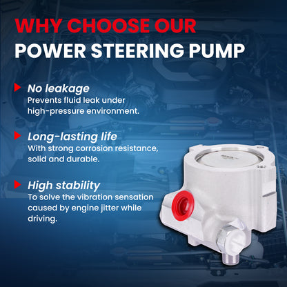 MOCA Power Steering Pump Fit for 2011-2015 Chevrolet Silverado 2500 HD 6.6L & 2011-2015 GMC Sierra 3500 HD 6.6L