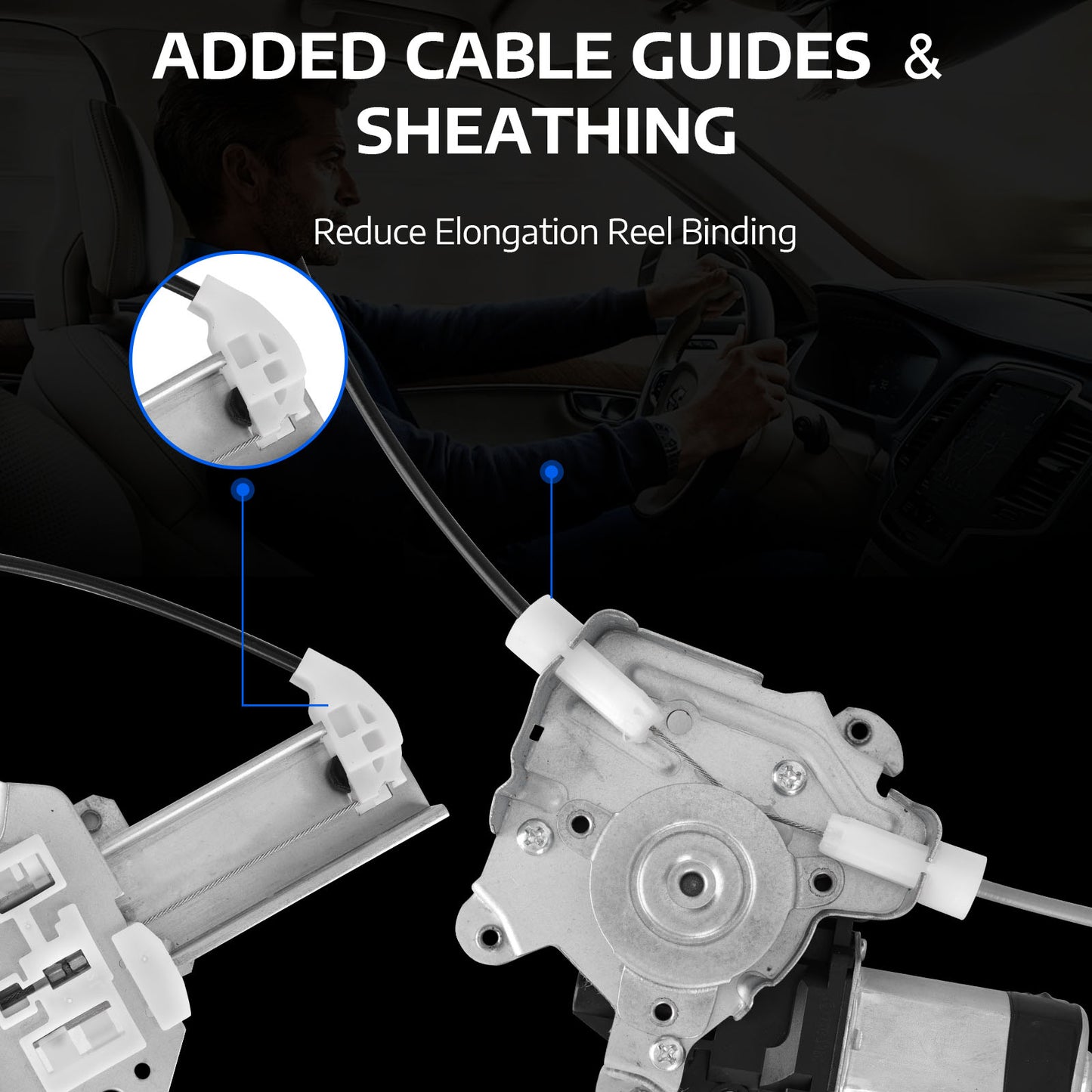 Front Left Power Window Regulator W/ Motor for 05-21 Nissan 09-10 Suzuki 741-348