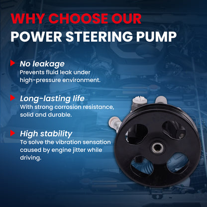 MOCA Power Steering Pump Fit for 2001-2007 Toyota Sequoia V8 4.7L & 2000-2006 Toyota Tundra V8 4.7L