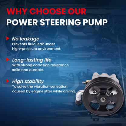 MOCA Power Steering Pump Fit for 2003-2006 Subaru Baja 2.5L & 2000-2004 Subaru Legacy 2.5L & 2000-2004 Subaru Outback 2.5L