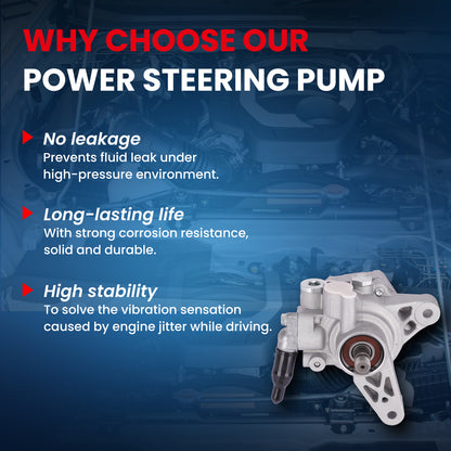 MOCA Power Steering Pump Fit for 2001-2005 Acura EL 1.7L & 2001-2005 Honda Civic 1.7L