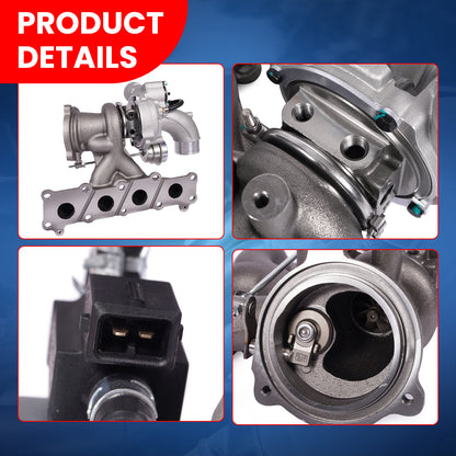 Turbocompresor MOCA K03 compatible con Jaguar XE 2.0L 2017-2018 y Jaguar XF 2.0L 2013-2015 y Land Rover LR2 2.0L 2013-2015 (solo gasolina)