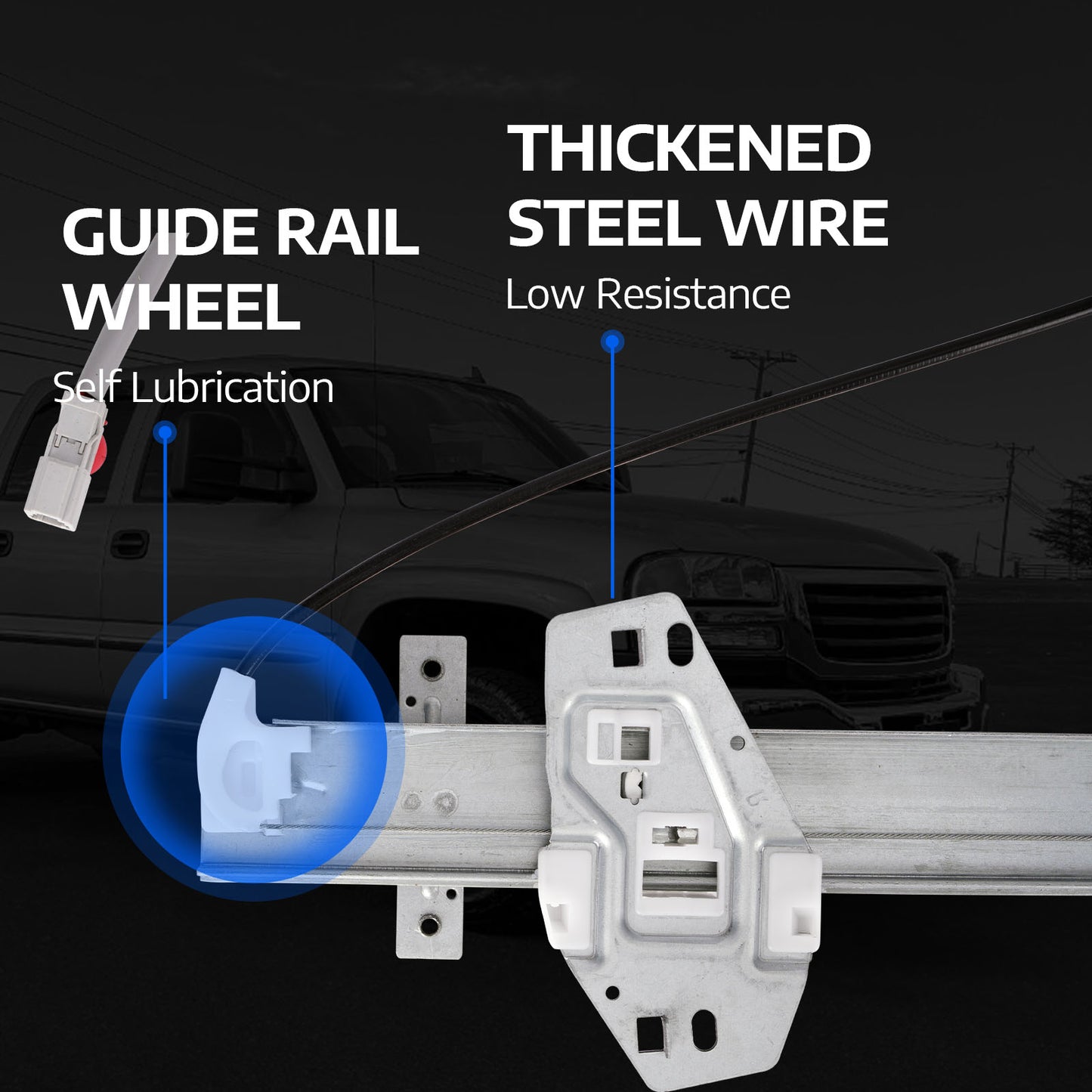 Elevalunas eléctrico delantero derecho MOCA con motor compatible con Jeep Grand Cherokee 2000-2004