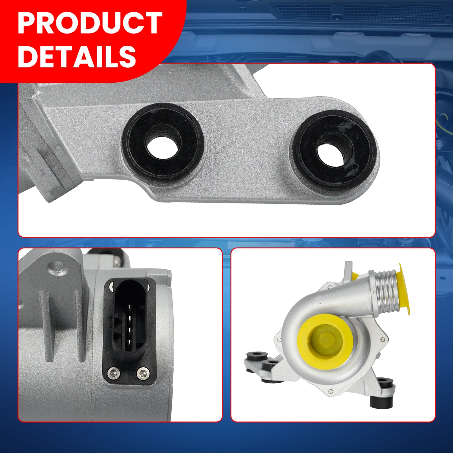 MOCA Electric Engine Water Pump Fit for 2005-2010 & 2012 BMW 120i L4 2.0L