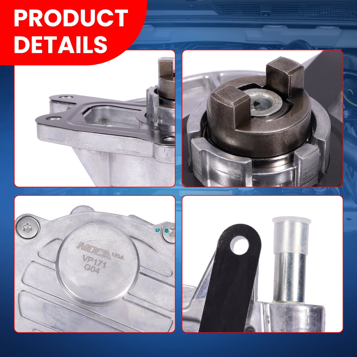MOCA VCP171 Brake Vacuum Pump Fit for 2010-2014 Mercedes-Benz ML350 3.0L & 2011-2013 Mercedes-Benz E350 3.0L & 2012-2013 Mercedes-Benz S350 3.0L 3.5L