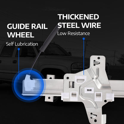 Elevalunas eléctrico delantero derecho MOCA con motor compatible con Ford E-150 (2003-2014), Ford E-350 Super Duty (1999-2021) y Ford Econoline Wagon (1999-2002)