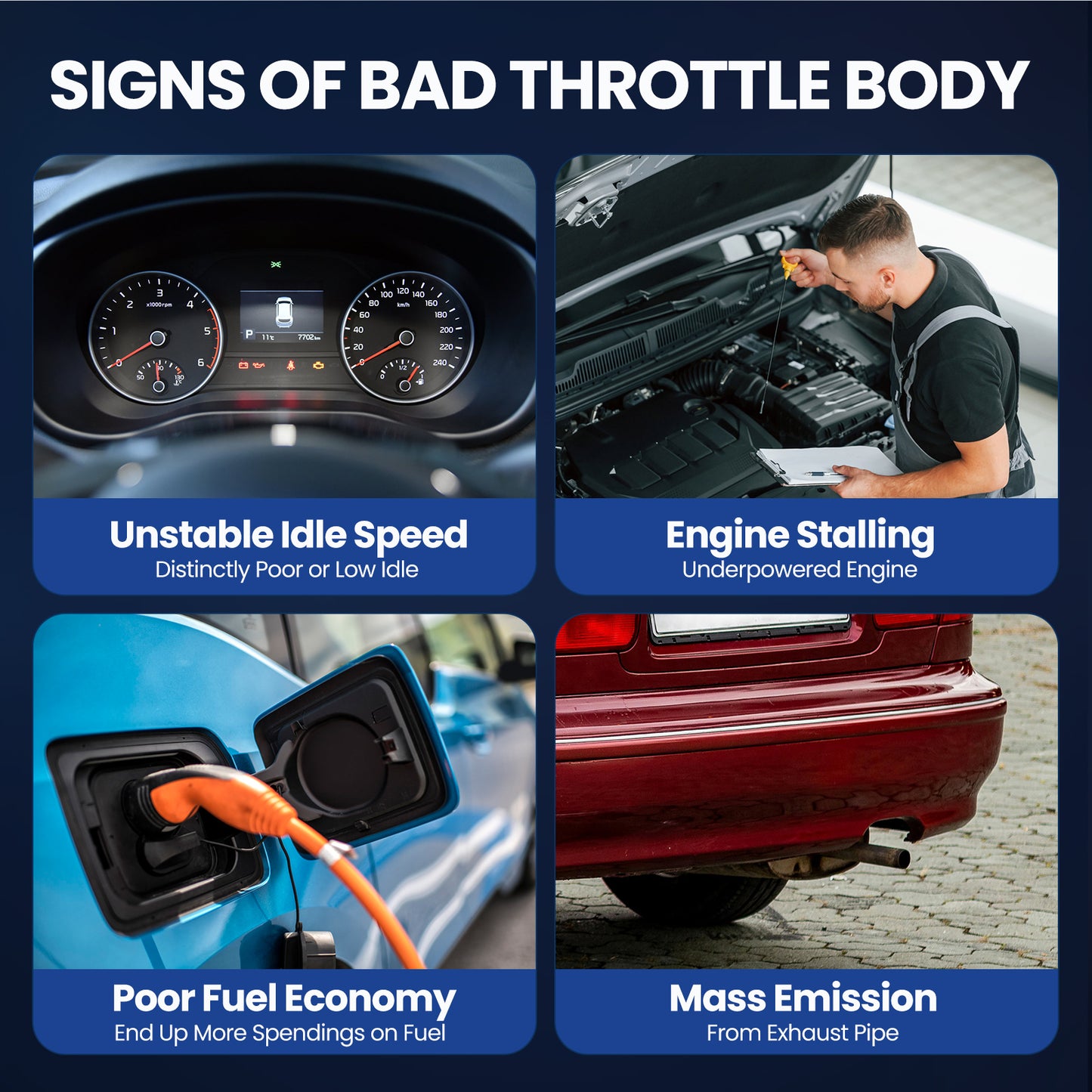 MOCA Throttle Body Fit for 2002-2006 Nissan Sentra L4 2.5L & 2002-2008 Nissan X-Trail L4 2.5L