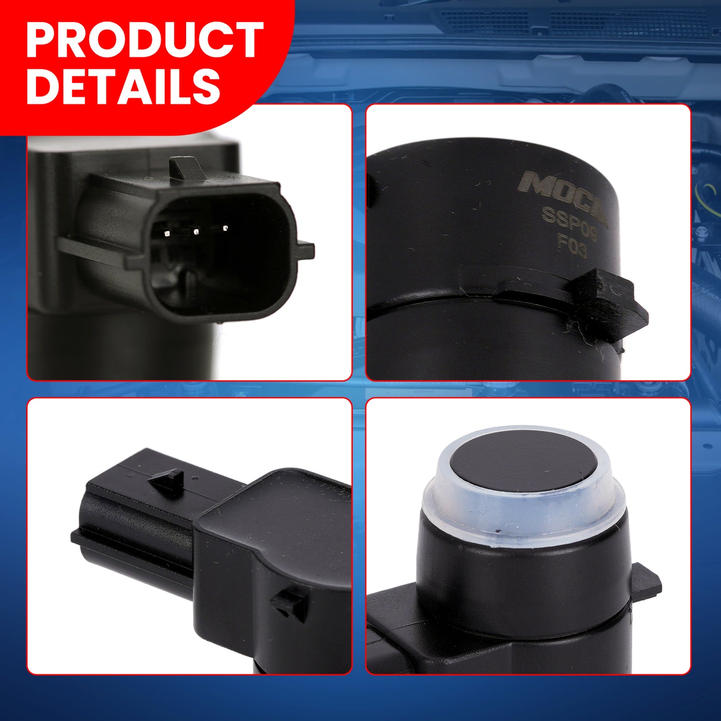 MOCA Parking Aid Sensor Fit for 2009-2015 Chrysler 300 & 2011-2014 Dodge Charger & 2009-2015 Jeep Grand Cherokee & 2011-2018 Ram 1500
