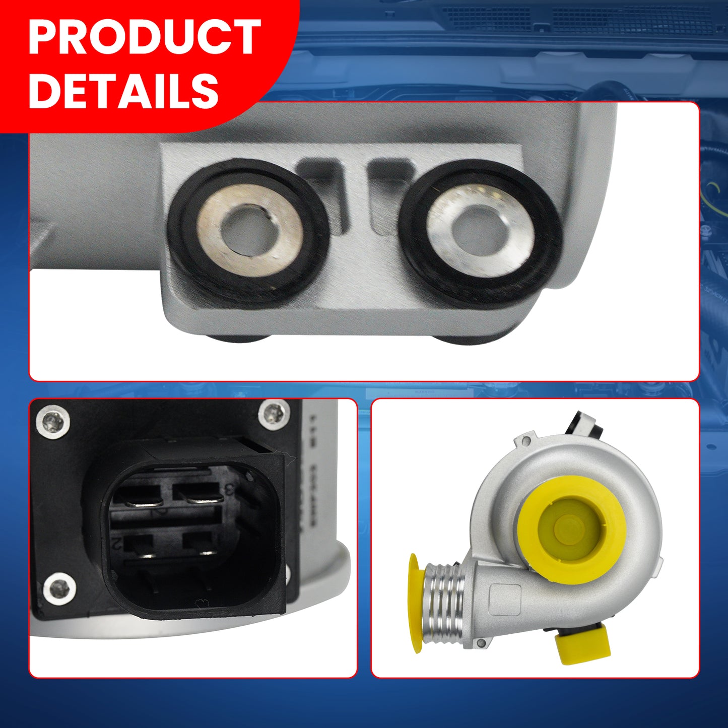 MOCA Electric Engine Water Pump Fit for 2012-2016 BMW 328i 528i Z4 2.0L & 2013-2017 BMW X3 2.0L