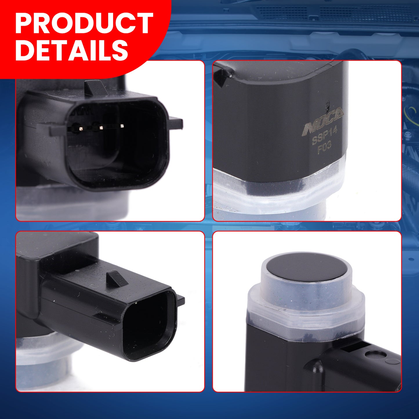 Sensor de asistencia de estacionamiento MOCA compatible con Ford F-150 y Ford F-250, F-350, F-450 y F-550 Super Duty (2015-2020)