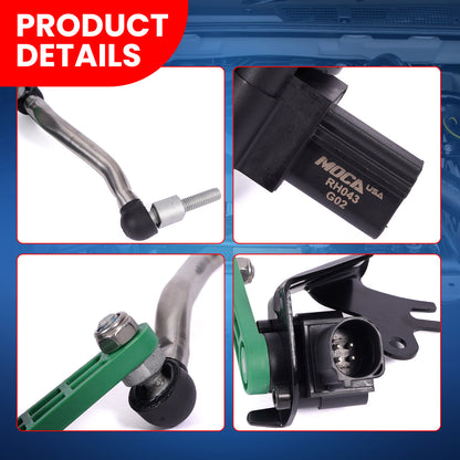 Sensor de altura de nivelación MOCA RH5043 delantero derecho para Audi A4 A4 Quattro 2.0L 2009-2016 y Audi A5 Quattro 2.0L 2010-2017 y Audi S5 3.0L 2010-2017